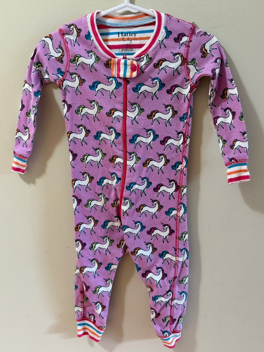Hatley Pink Unicorn Print Footless Pajamas